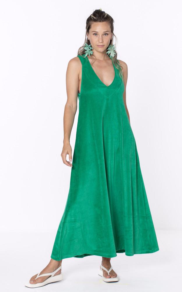la canadienne Robe longue éponge vert