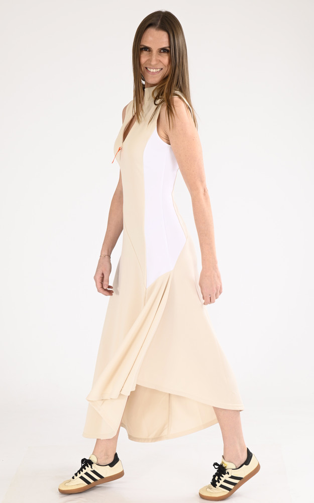 la canadienne Robe longue Fanelie beige