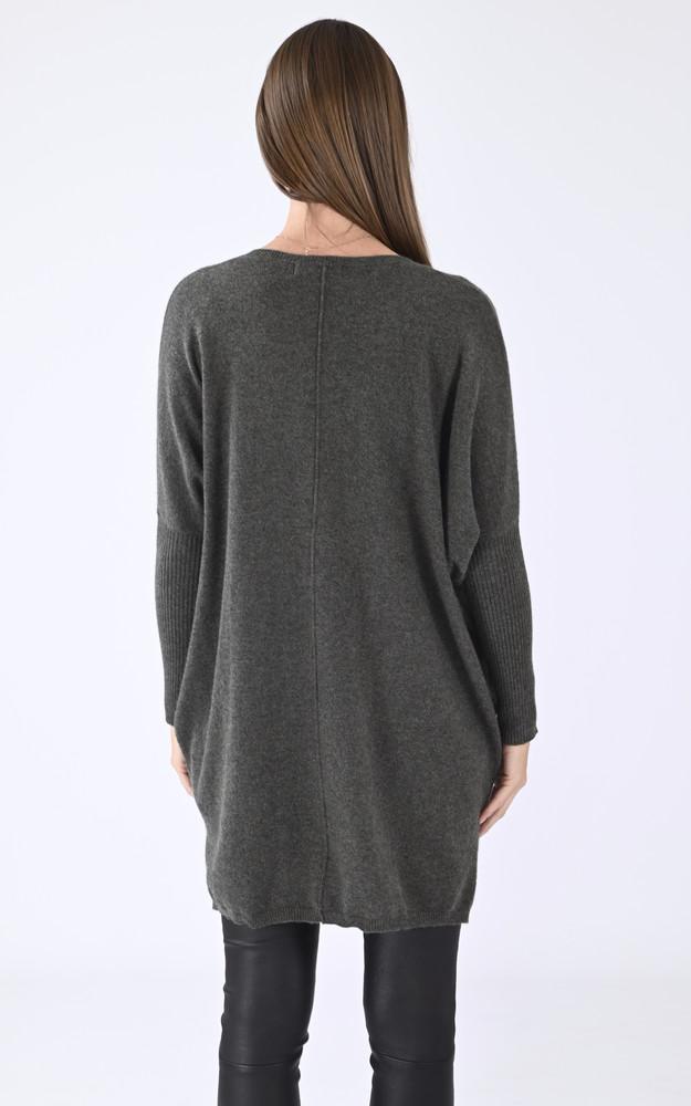 La Canadienne Robe Pull Cachemire Kaki