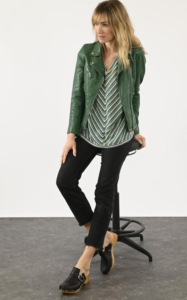 La Canadienne Sabots En Cuir Constance Noir