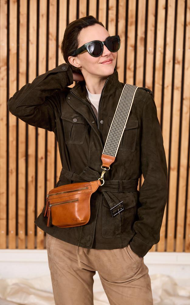 La Canadienne Sac Banane Cuir Cognac