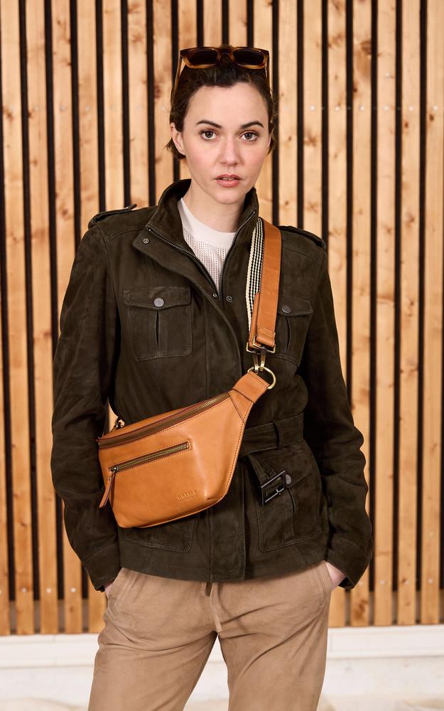 La Canadienne Sac Banane Cuir Cognac