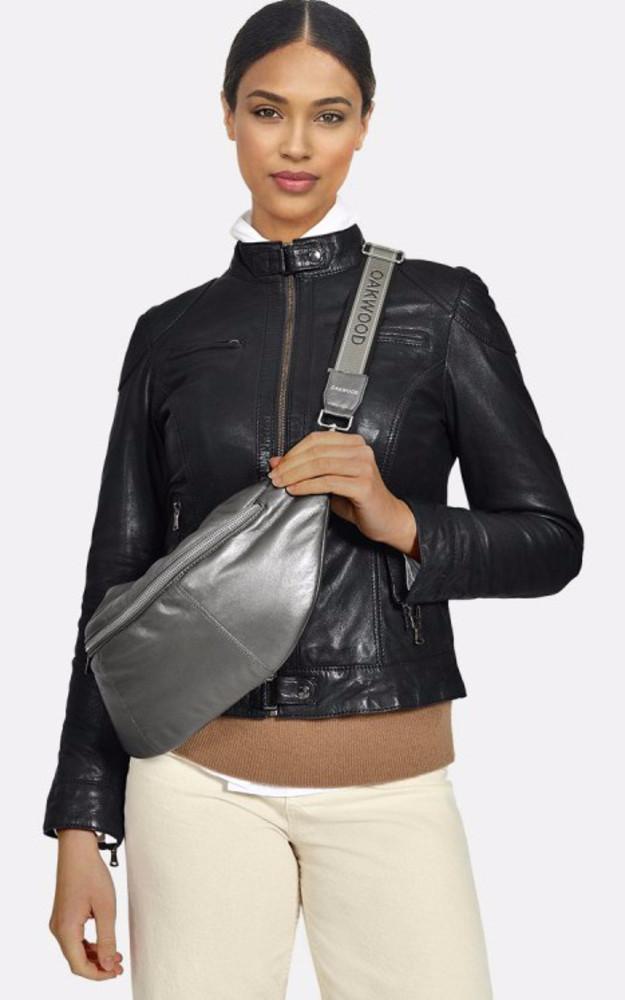 La Canadienne Sac Banane Cuir Murillo Gris Argenté