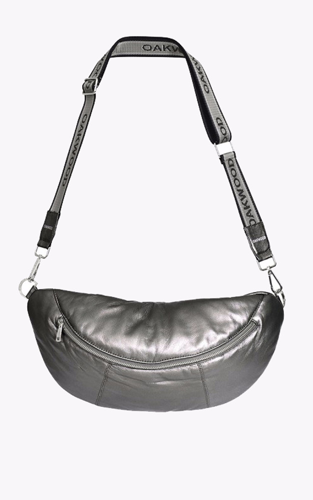 la canadienne Sac banane cuir Murillo gris argenté