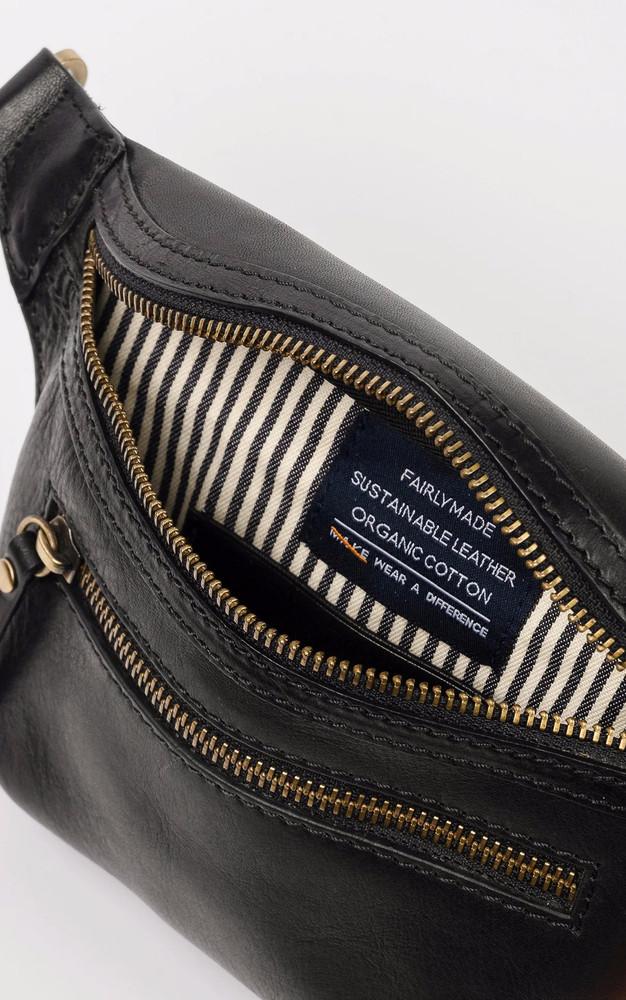 La Canadienne Sac Banane Cuir Noir