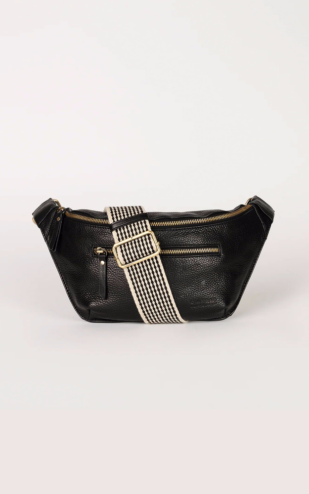 La Canadienne Sac Banane Cuir Noir