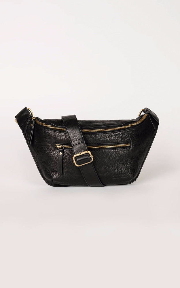 La Canadienne Sac Banane Cuir Noir