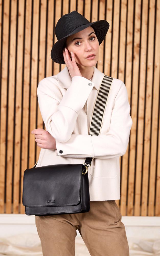 la canadienne Sac bandoulière cuir noir