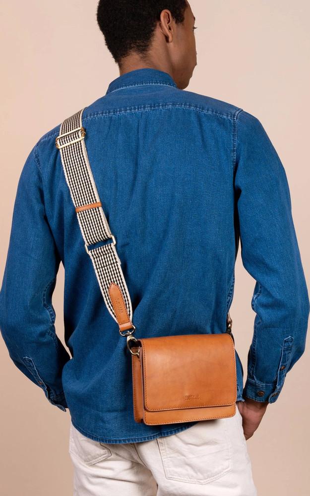 La Canadienne Sac Bandoulière Mini Cuir Cognac