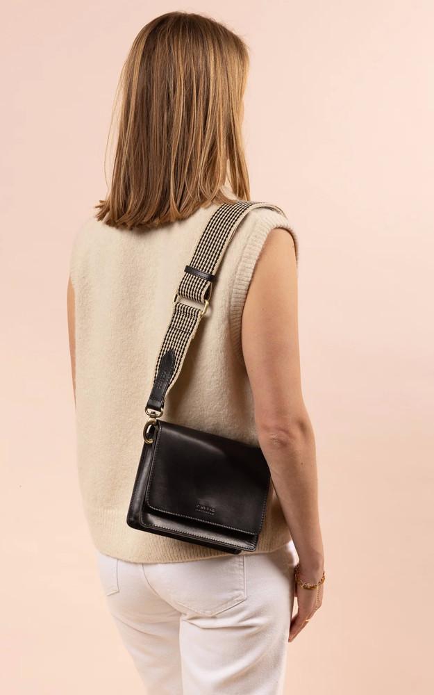 La Canadienne Sac Bandoulière Mini Cuir Noir