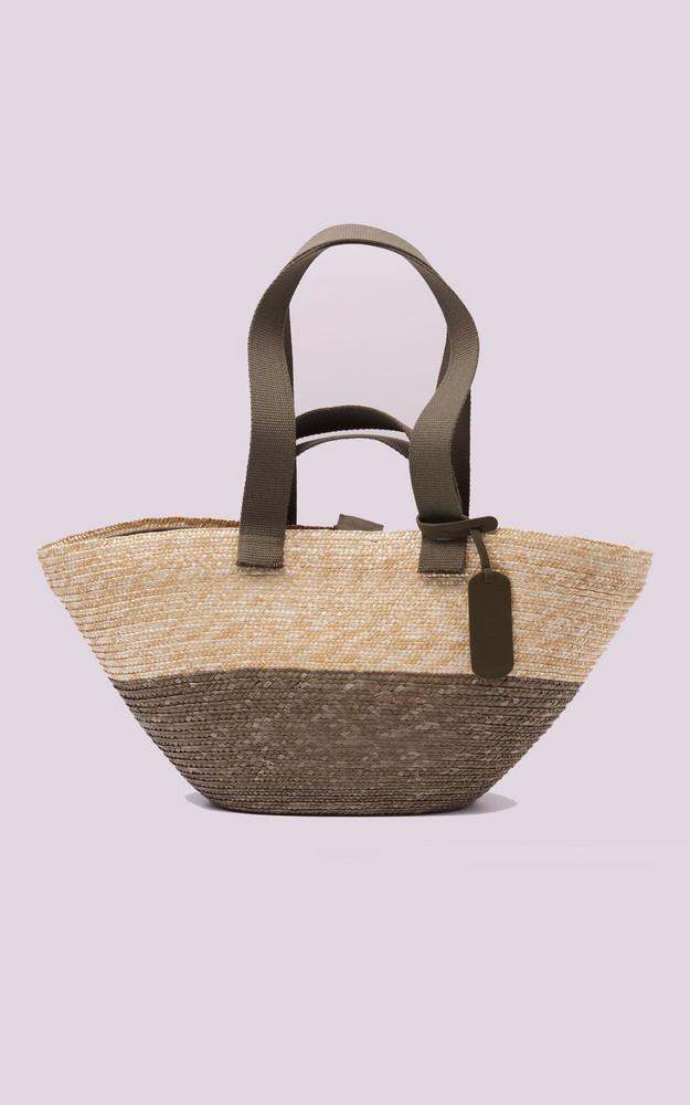 La Canadienne Sac En Paille Berry Kaki