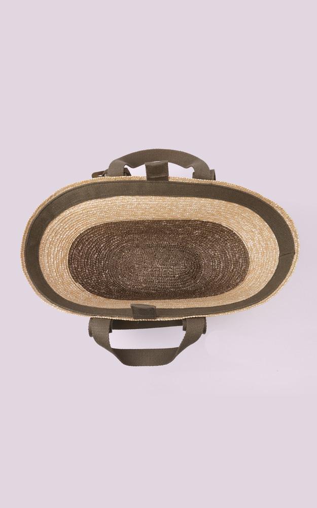 La Canadienne Sac En Paille Berry Kaki