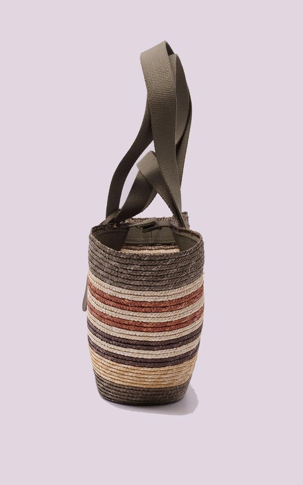 La Canadienne Sac En Paille Roberts Kaki/marron