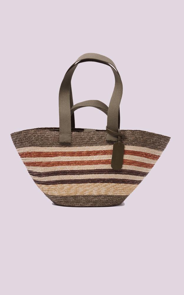 la canadienne Sac en paille Roberts kaki/marron