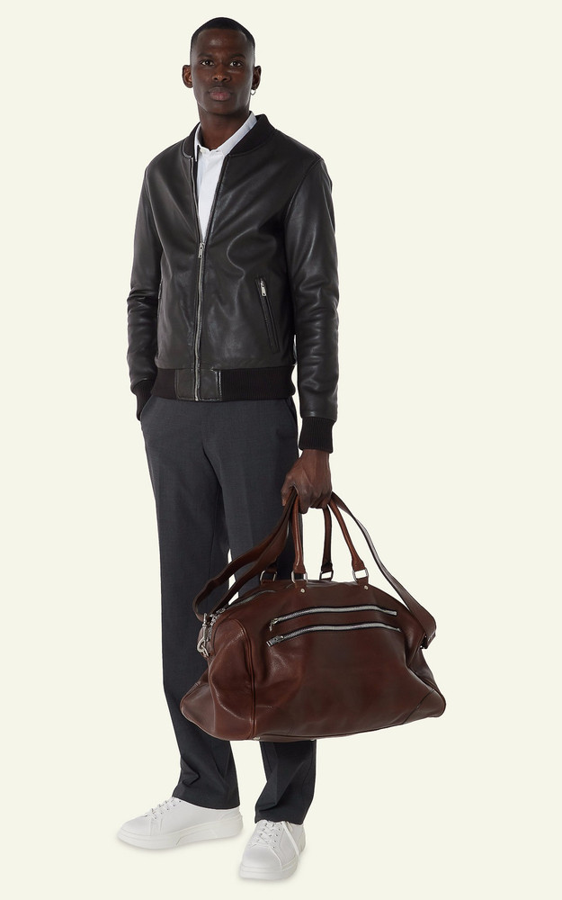 La Canadienne Sac Week-end Cuir Marron