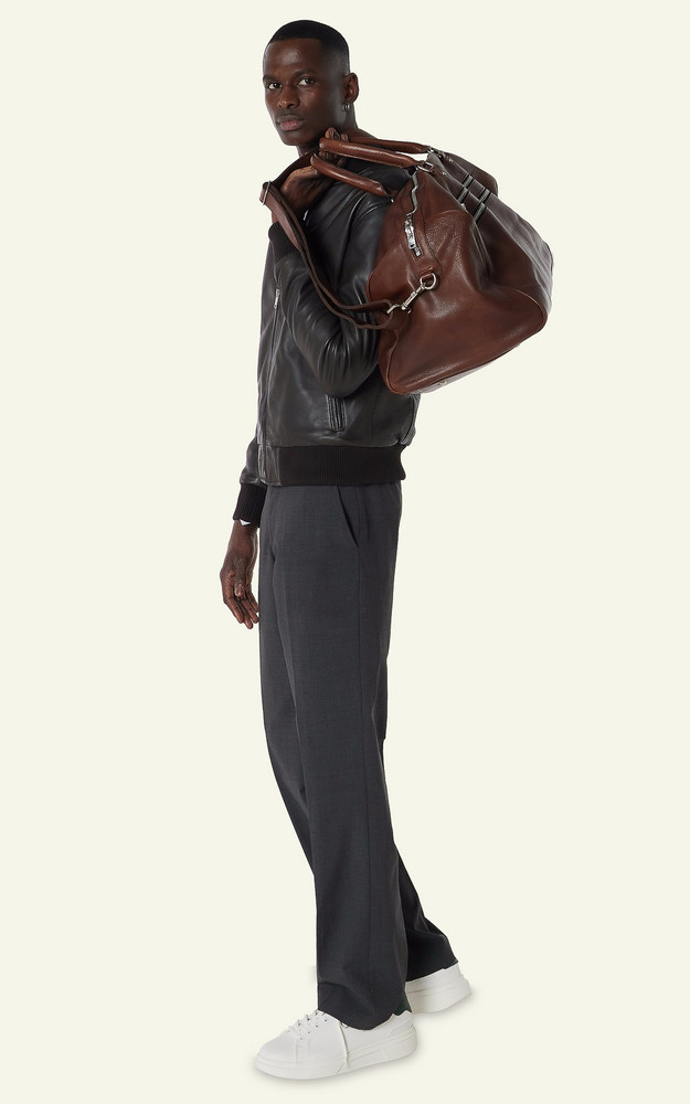 La Canadienne Sac Week-end Cuir Marron