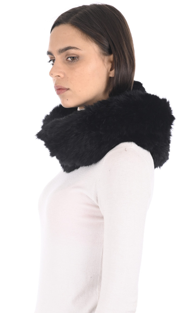 La Canadienne Snood Fourrure Lapin Noir