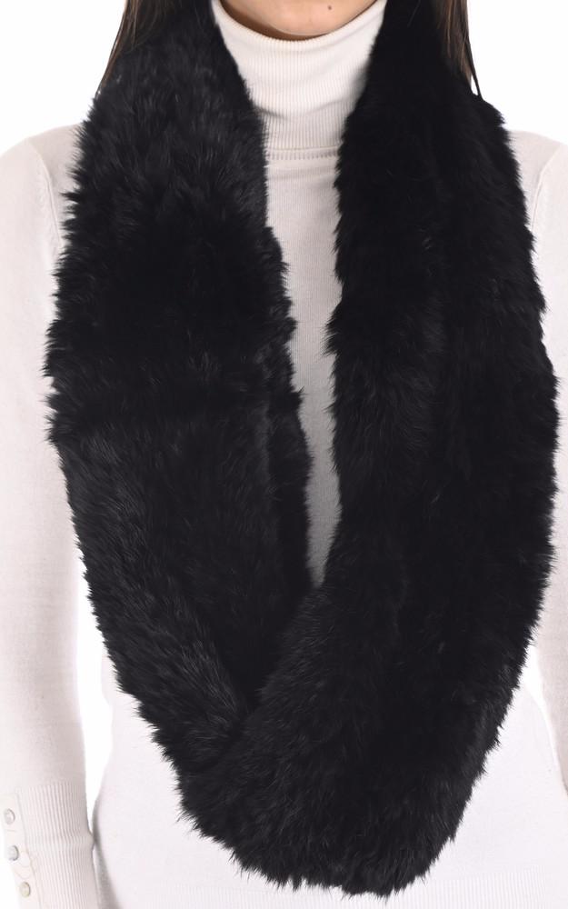La Canadienne Snood Fourrure Lapin Noir
