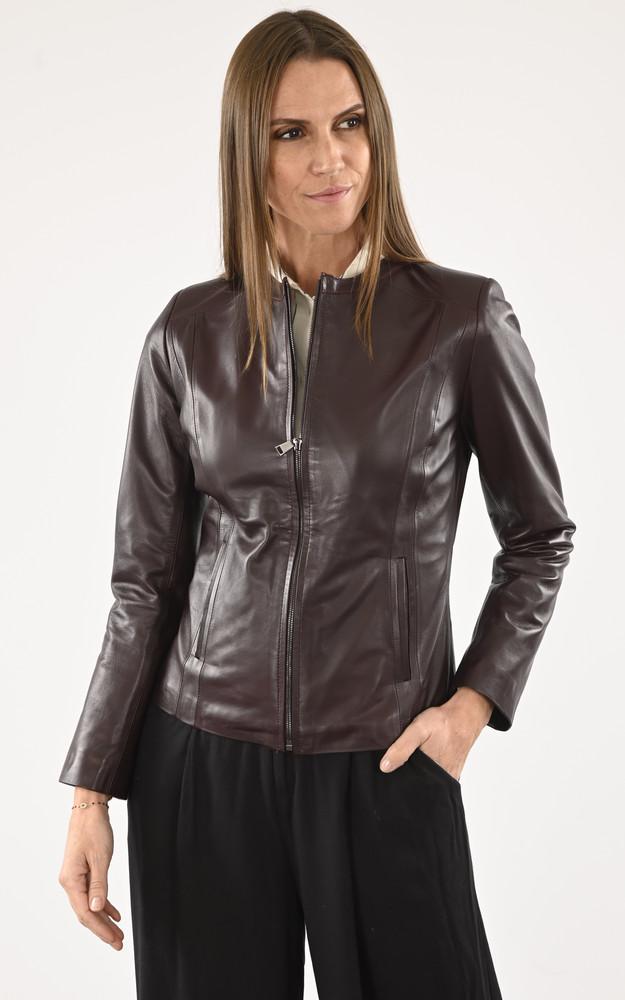 La Canadienne Spencer Agneau Confort Lie De Vin