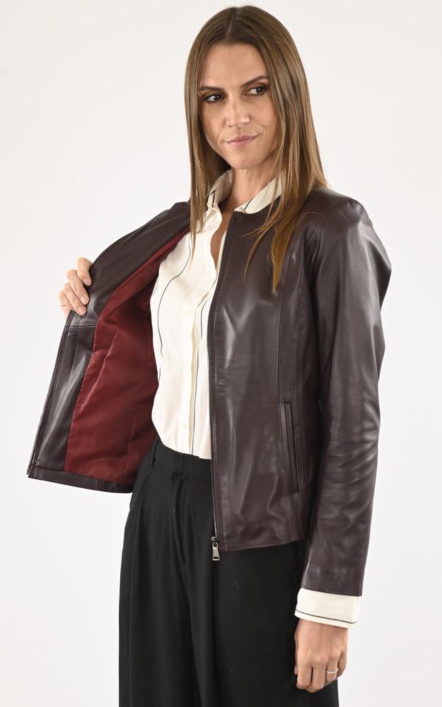 La Canadienne Spencer Agneau Confort Lie De Vin