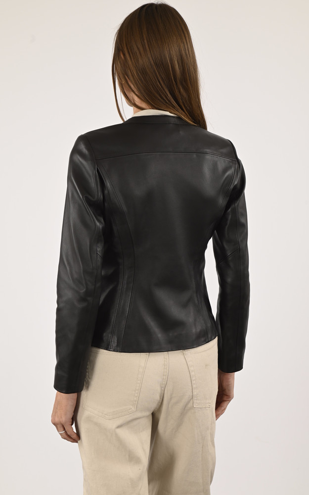 La Canadienne Spencer Agneau Confort Noir