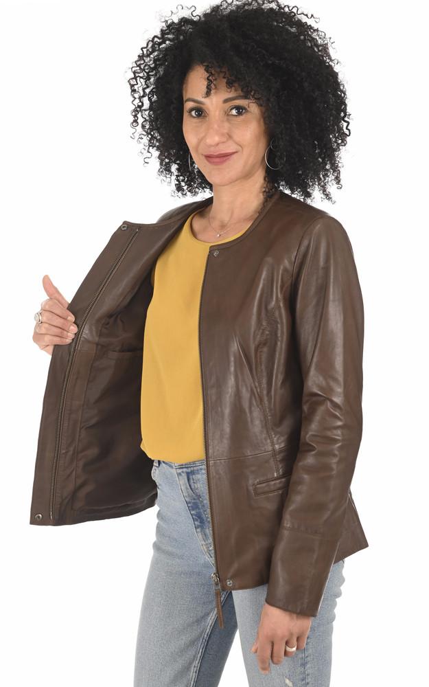 La Canadienne Spencer Agneau Marron