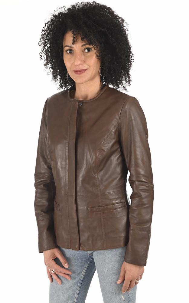 la canadienne Spencer agneau marron