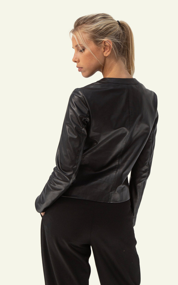 La Canadienne Spencer Caroline Agneau Noir