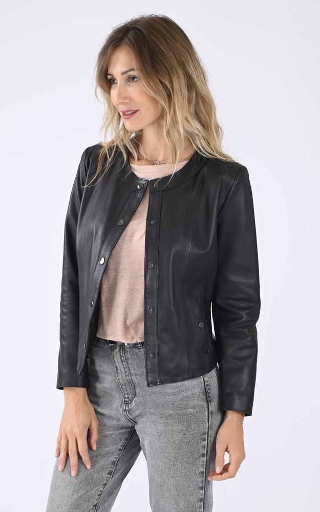 La Canadienne Spencer Chic Cuir Noir