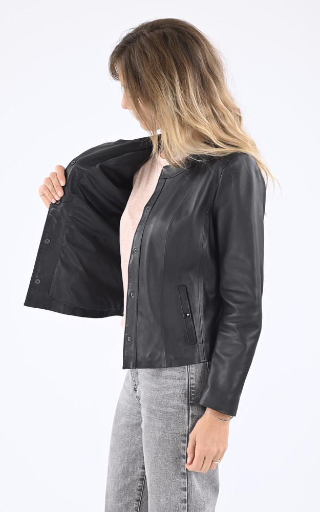 La Canadienne Spencer Chic Cuir Noir
