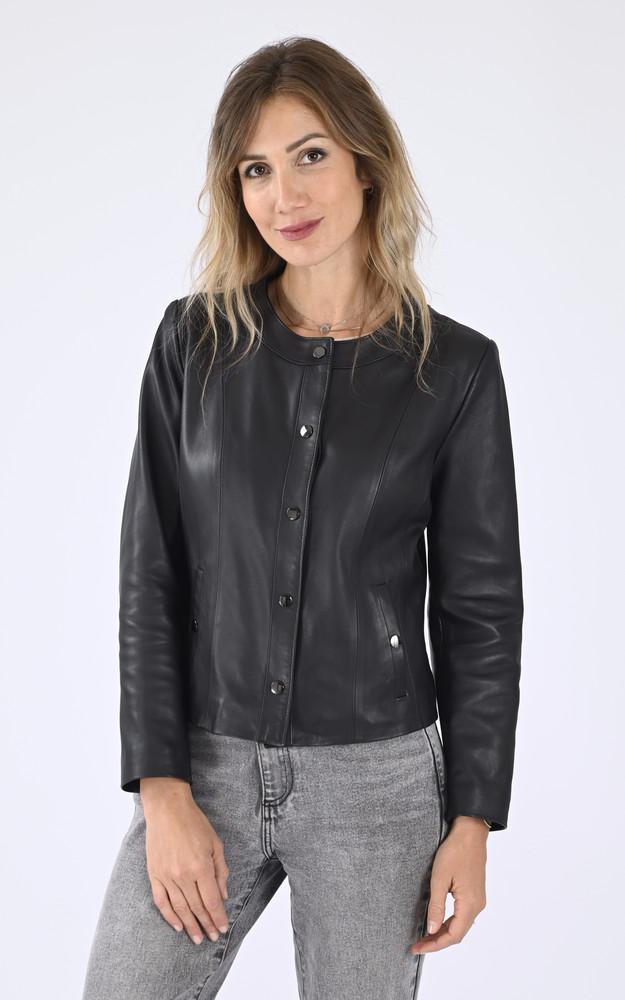 la canadienne Spencer chic cuir noir