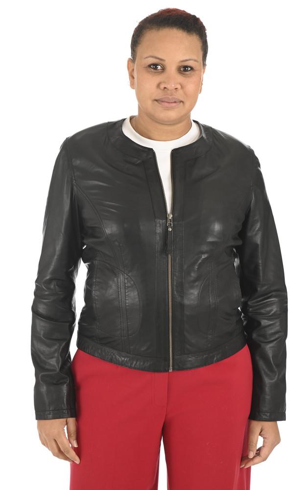 La Canadienne Spencer Confort Cuir Gris Noir