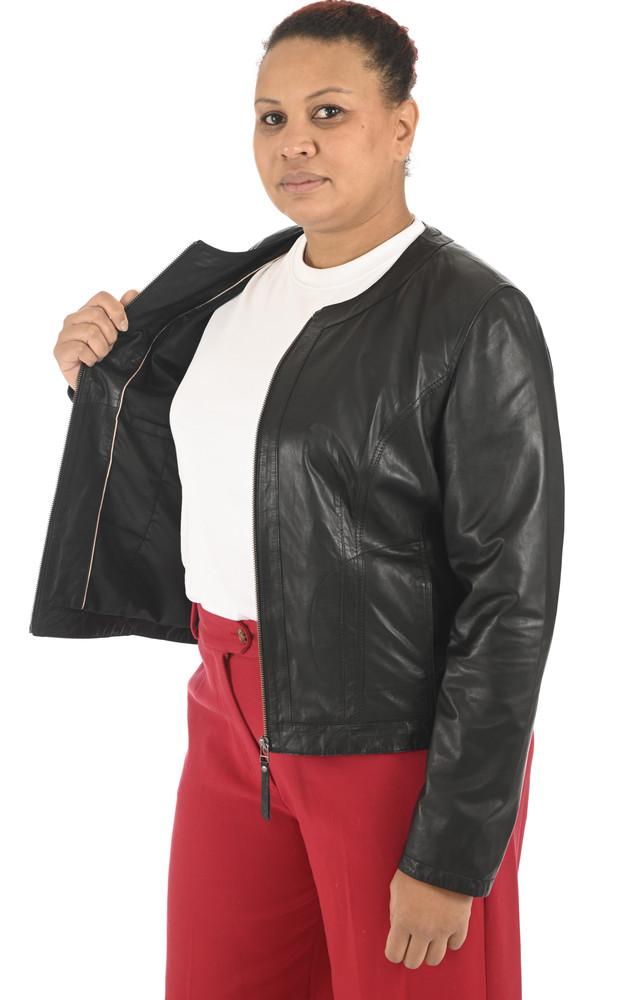 La Canadienne Spencer Confort Cuir Gris Noir