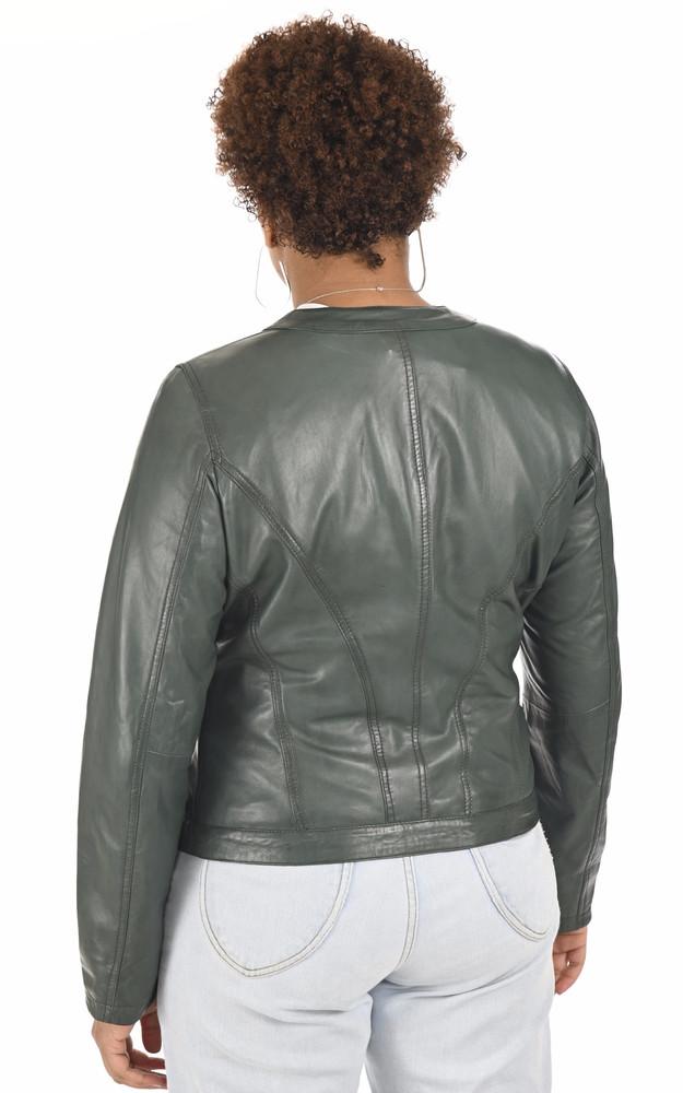 La Canadienne Spencer Confort Cuir Gris Vert