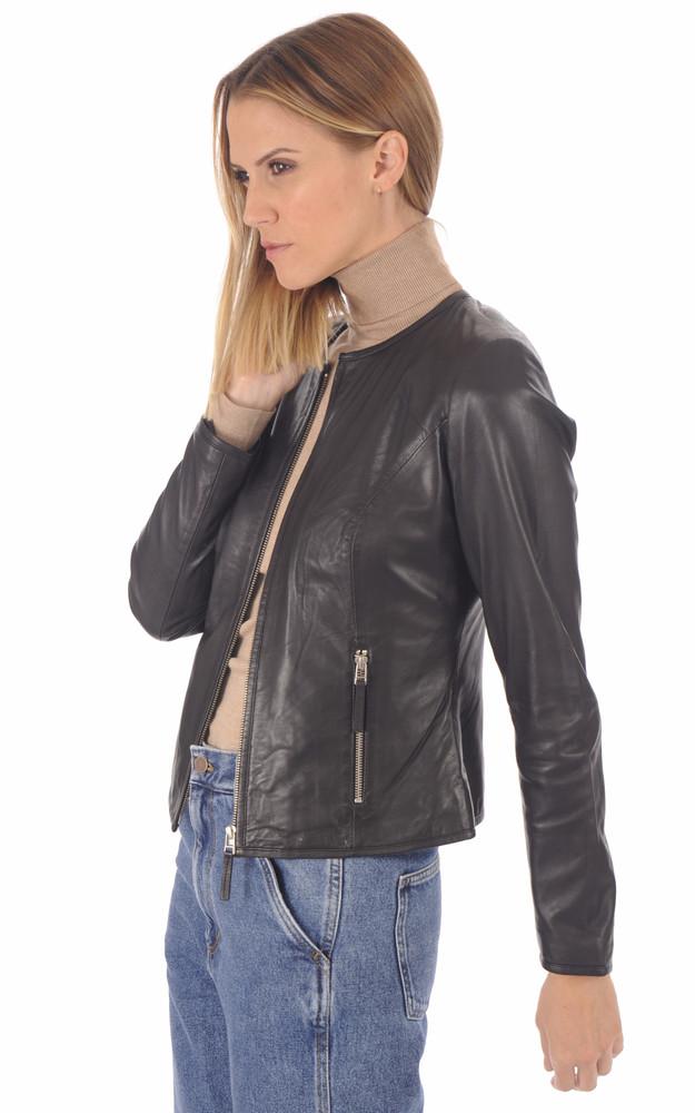 La Canadienne Spencer Cuir Agneau Noir