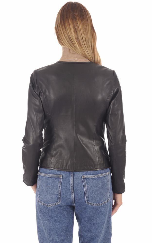 La Canadienne Spencer Cuir Agneau Noir