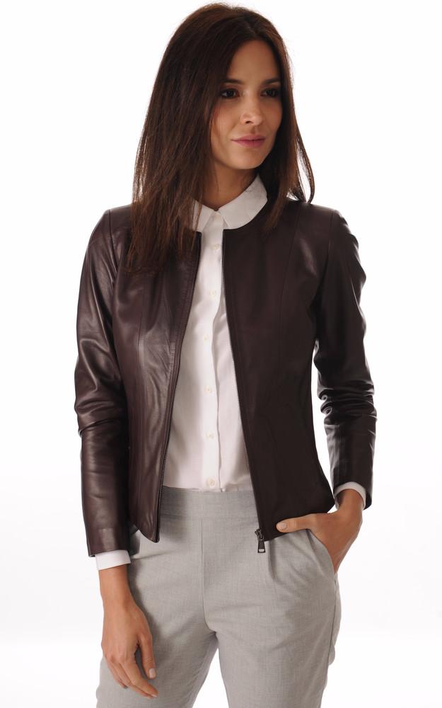 la canadienne Spencer cuir bordeaux