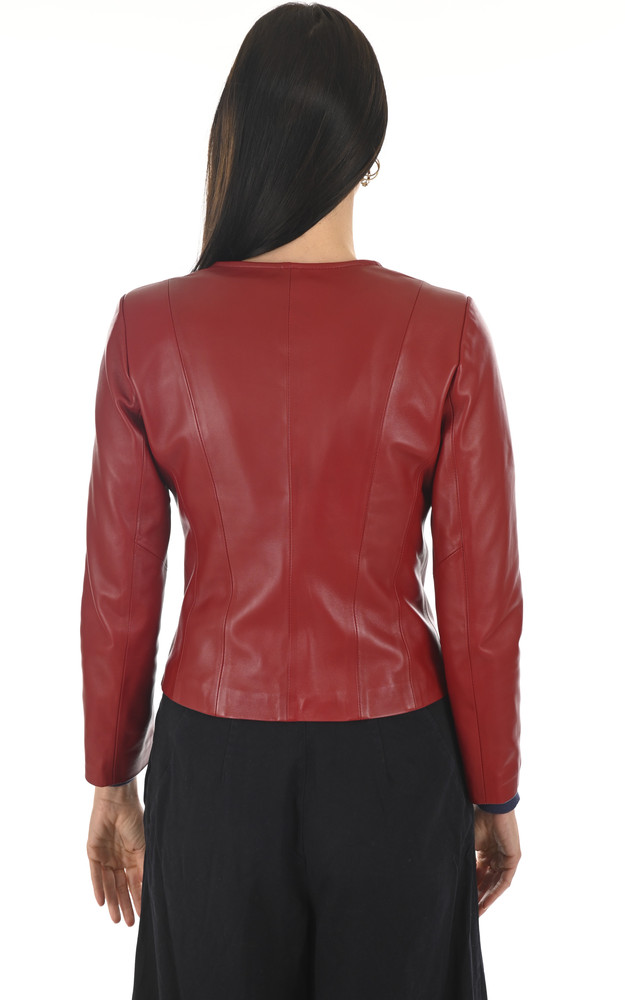 La Canadienne Spencer Cuir Rouge