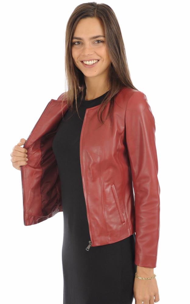 La Canadienne Spencer Cuir Rouge