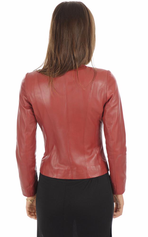 La Canadienne Spencer Cuir Rouge