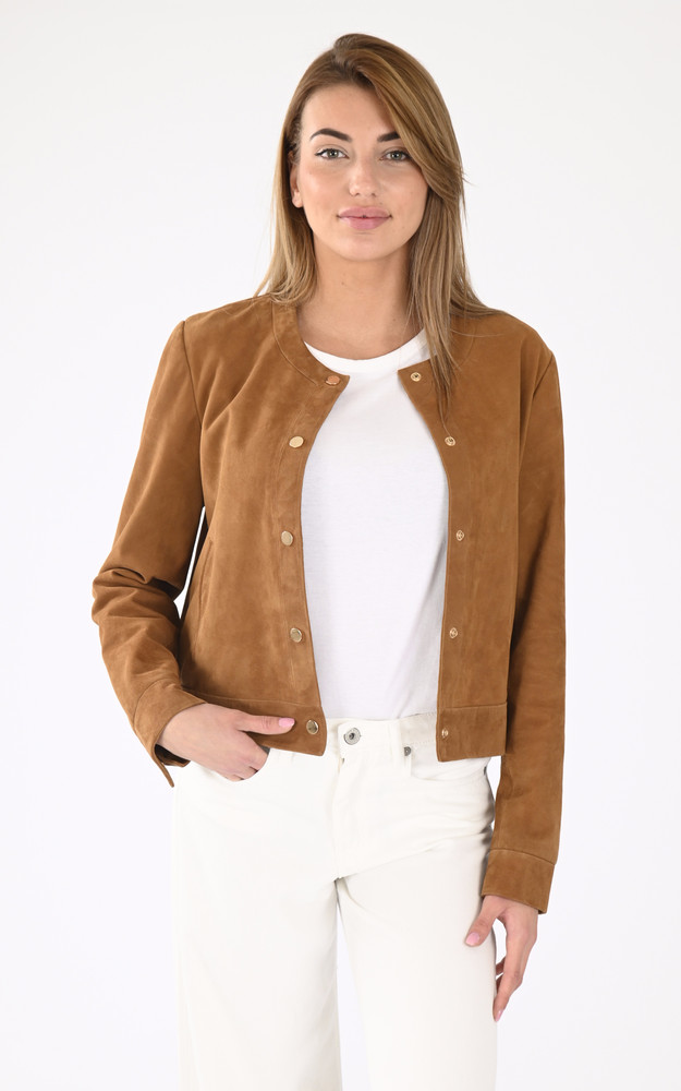 la canadienne Spencer velours Marion cognac