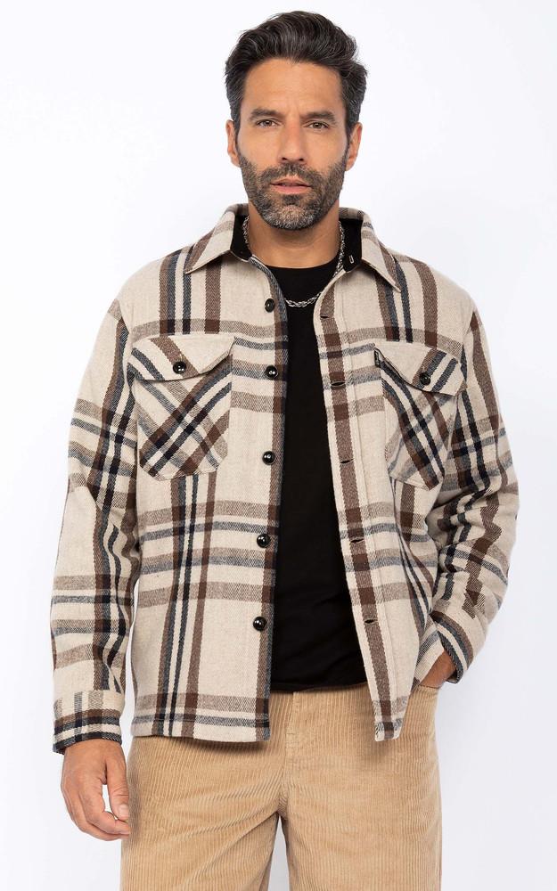 la canadienne Surchemise carreaux Sh Carl 46 Beige