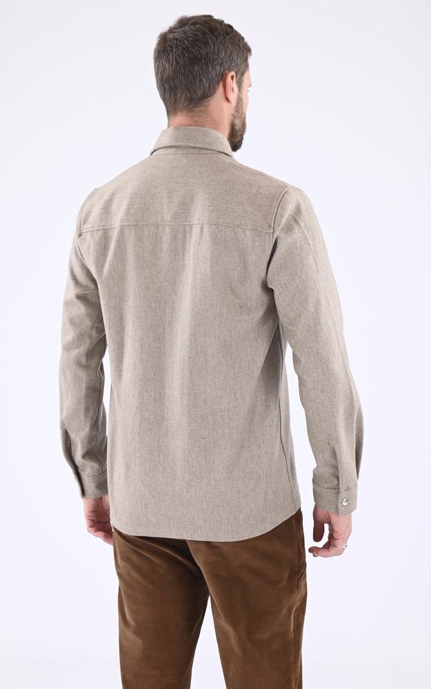 La Canadienne Surchemise En Flanelle Beige