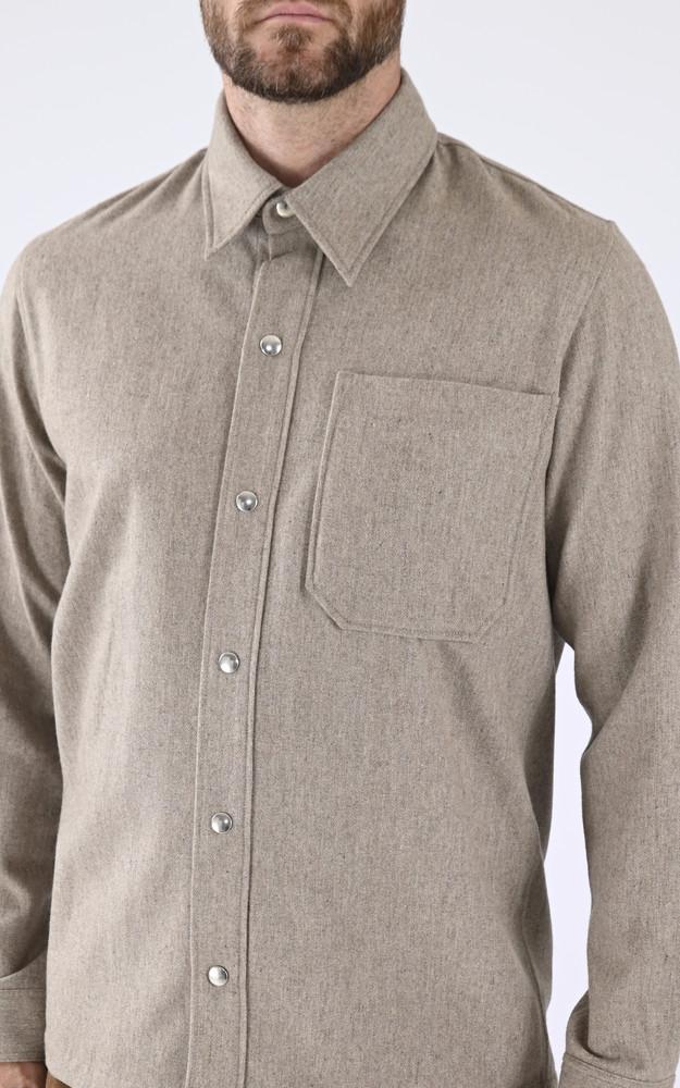 La Canadienne Surchemise En Flanelle Beige