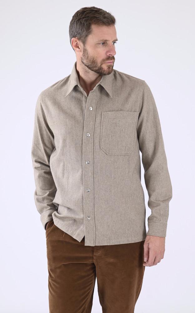 la canadienne Surchemise en flanelle beige