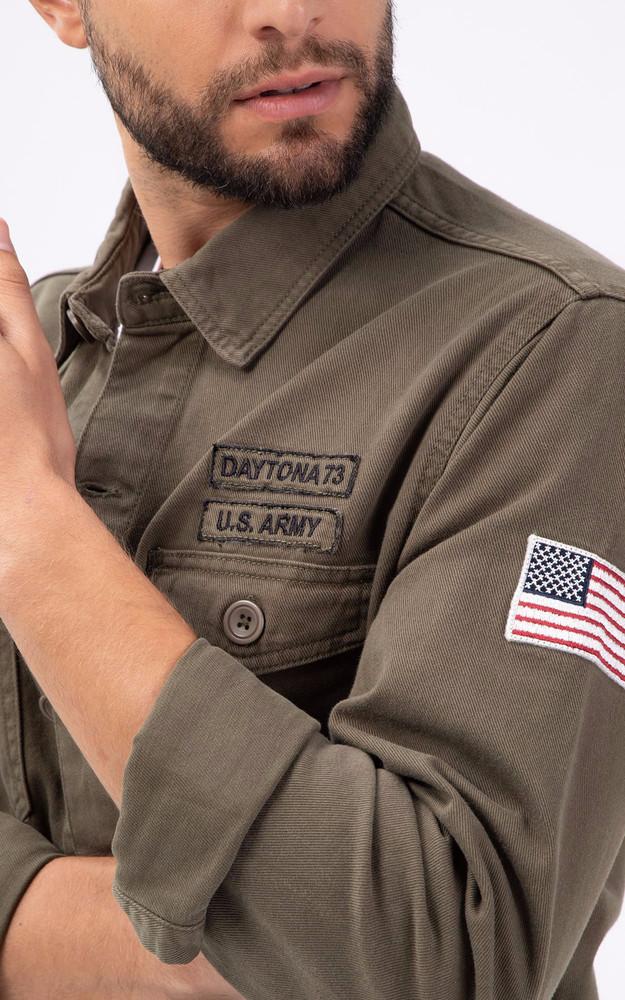 La Canadienne Surchemise Militaire Jeffy Olive