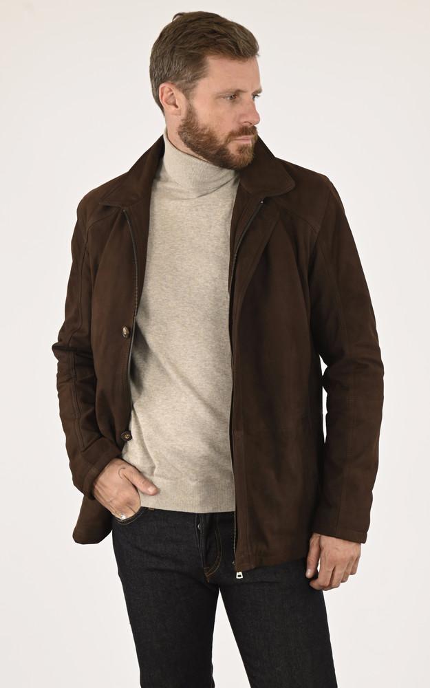 La Canadienne Surveste Agneau Nubuck Marron