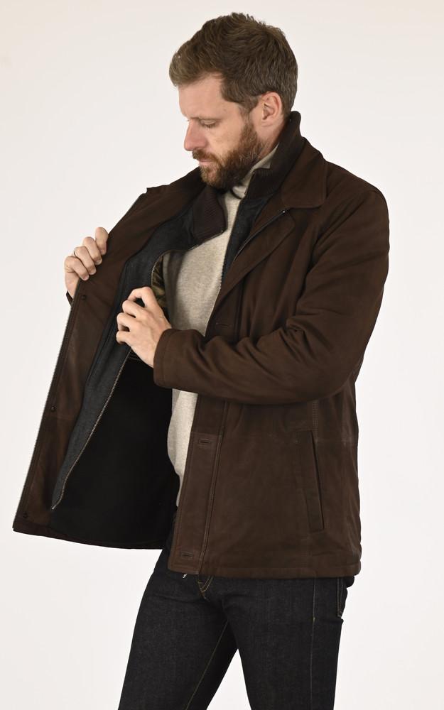 La Canadienne Surveste Agneau Nubuck Marron