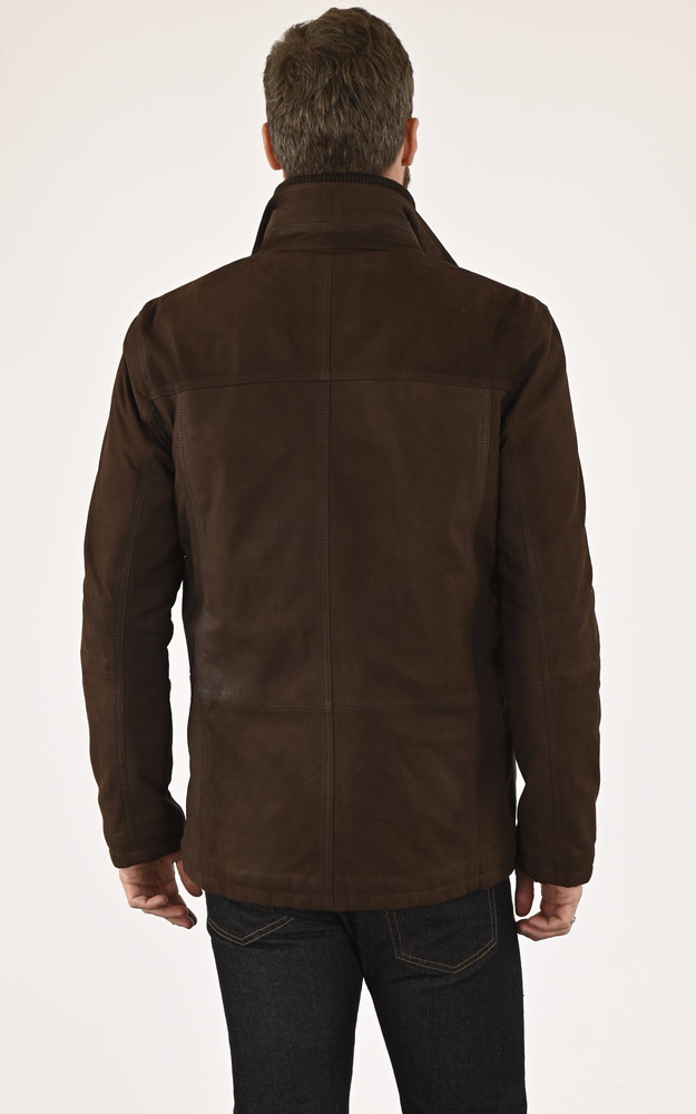 La Canadienne Surveste Agneau Nubuck Marron