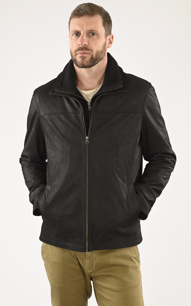 La Canadienne Surveste Confort Cuir Nubuck Noir